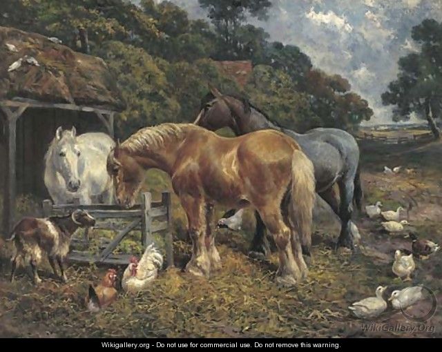 In the farmyard - (after) John Frederick Herring