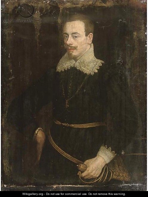 Portrait of a gentleman - (after) John De Critz