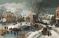 A village in winter - (after) Joos Or Josse De, The Younger Momper