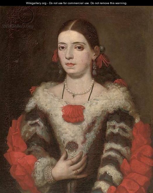 Portrait of a lady - (after) Juan Carreno De Miranda
