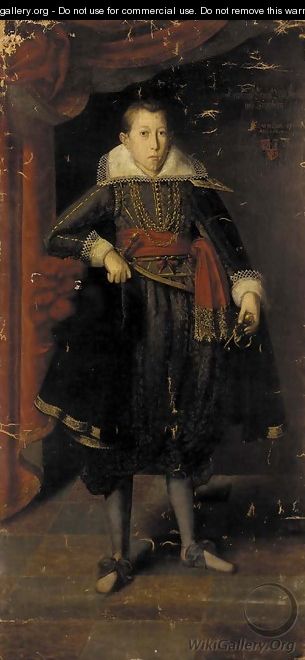 Portrait of Freiherr Ernst Lobl of Greinburg, aged 15 - (after) Lucas Van Valckenborch