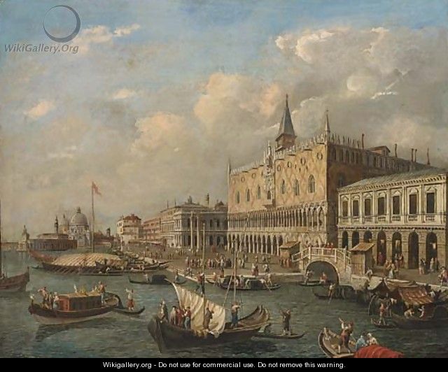The Bacino di San Marco, Venice, looking West with the Doge
