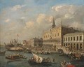 The Bacino di San Marco, Venice, looking West with the Doge's Palace and the Piazzetta - (after) Luca Carlevarijs