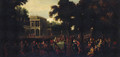 A musical party in a garden by a palace - (after) Louis De Caullery