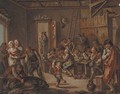 Merrymaking In A Tavern Interior - (after) Leonard Defrance