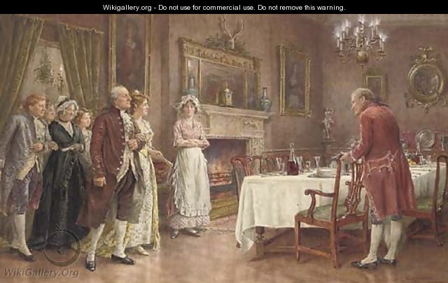 Placing the guests on Christmas Eve - George Goodwin Kilburne