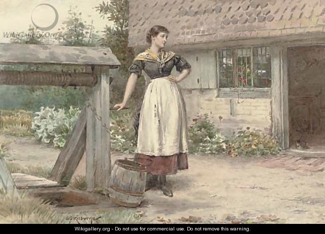 Household duties at the well - George Goodwin Kilburne