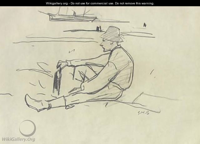 Study of a seated man - George Hendrik Breitner