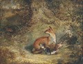 A fox with a pheasant - George Havell