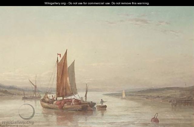 A barge setting sail on the Medina River - George Gregory