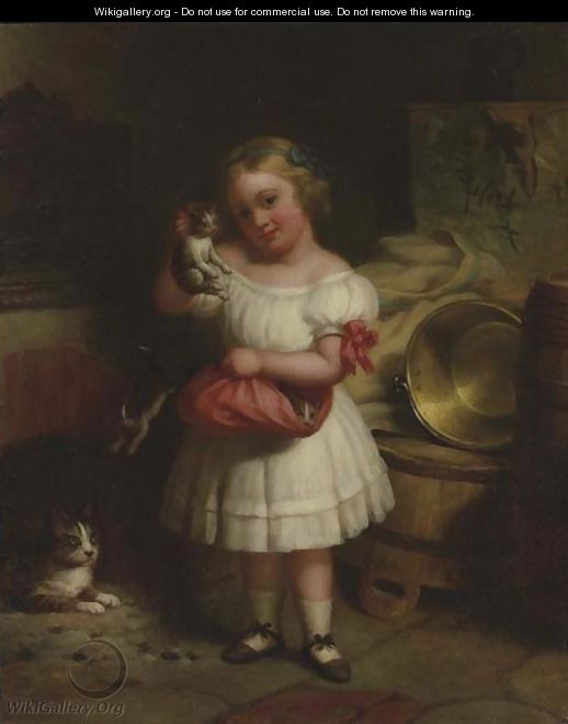 Her Favorite Kitten - George Henry Hall