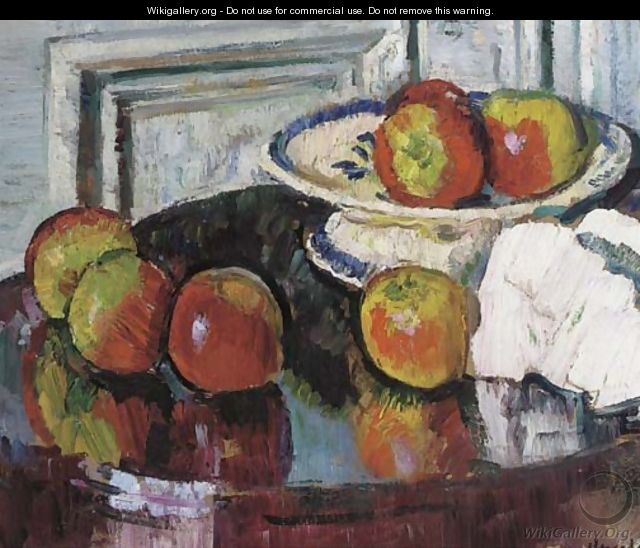 Still life with apples - George Leslie Hunter