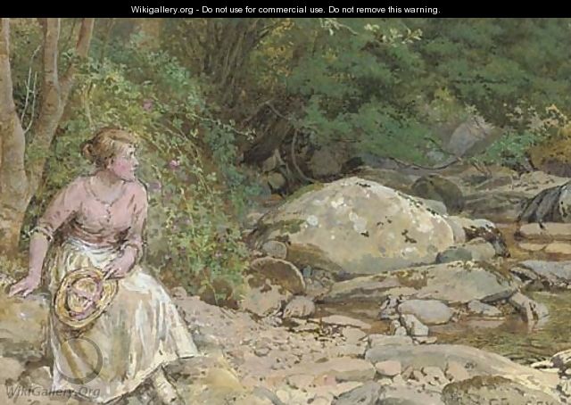 Lost in thought by a rockpool - George Goodwin Jnr Kilburne