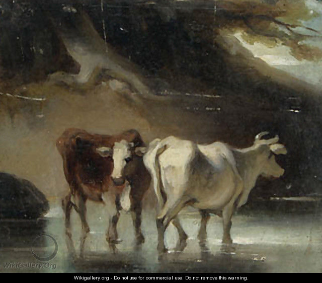 Cattle at a Pool - George Chinnery