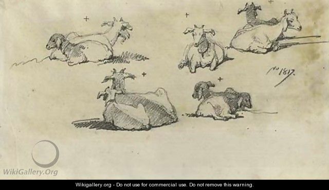 Study of goats - George Chinnery