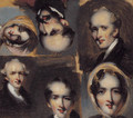 Portrait studies of six figures - George Chinnery