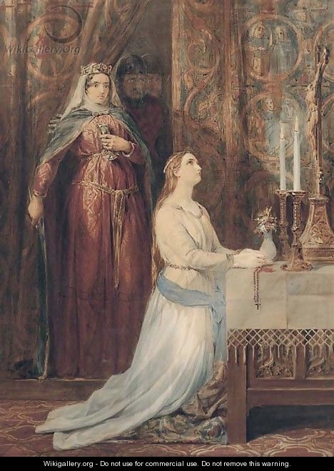 Queen Eleanor and fair Rosamond - George Cattermole