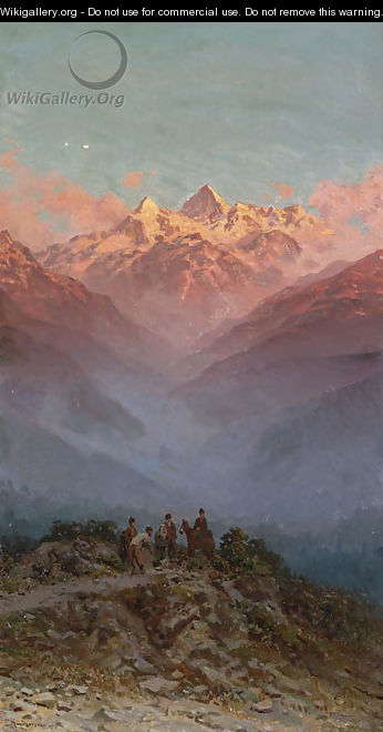 View of the Mountains of the Caucasus - Gavril Kondratenko