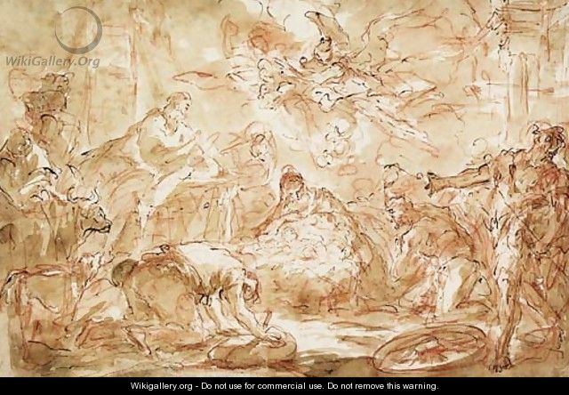 The Adoration of the Shepherds - Gaspare Diziani