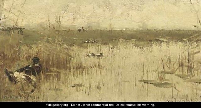 Amongst reeds in the polder - Geo Poggenbeek