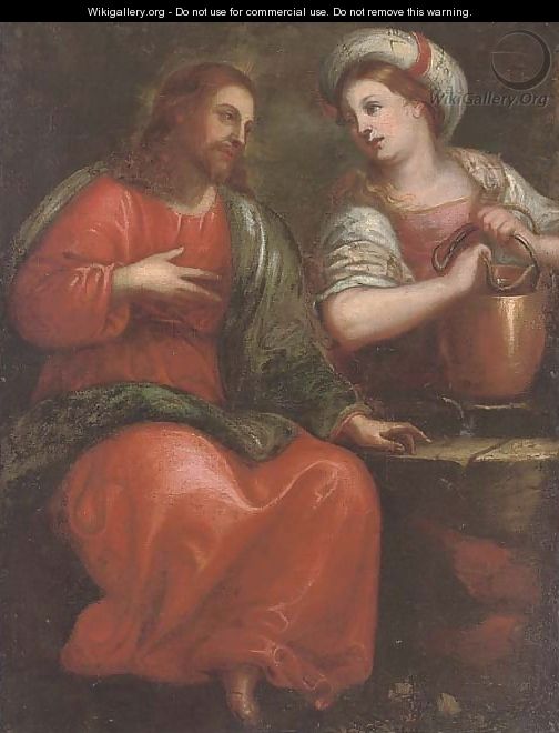 Christ with the Woman of Samaria - Genoese School