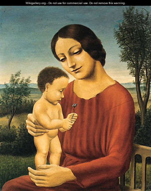 Landschaft mit Mutter und Kind - Georg Schrimpf