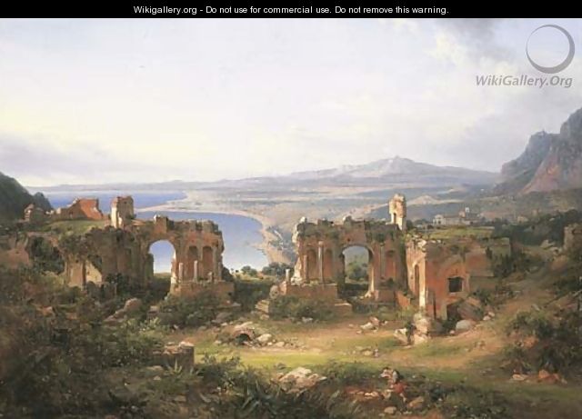 View of Taormina - French School