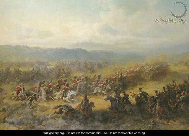 Battle of Balaklawa at the Sapoune Heights on the Crim (25th of October 1854) - Friedrich Kaiser
