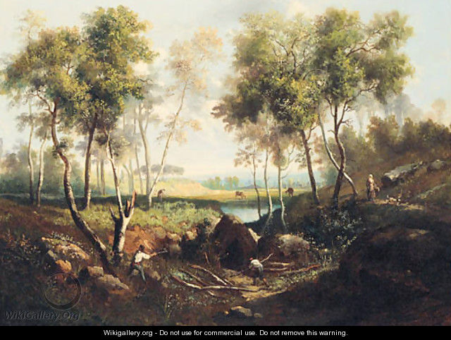 Woodcutters in a Landscape - French School