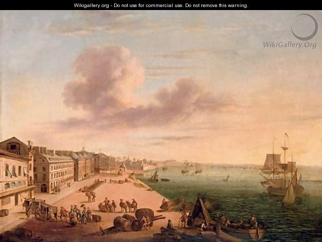 View of the port of Bordeaux from the Salinieres - French School