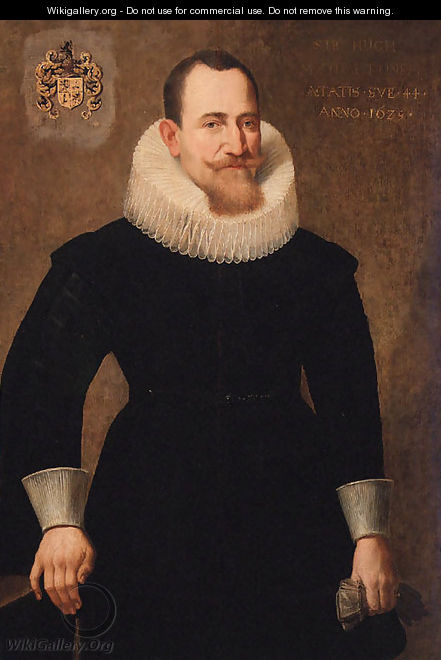 Portrait of a gentleman, aged 44, formerly thought to be Sir Hugh Myddelton (1560-1631) - Frisian School