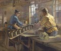 Turning the clay in the pottery - G. Horning Jensen