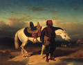 An Arab Horseman And His Steed - French School
