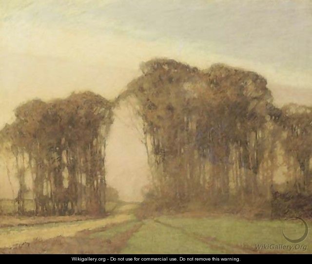 A Road through an Autumnal Grove - Frederick John Mulhaupt