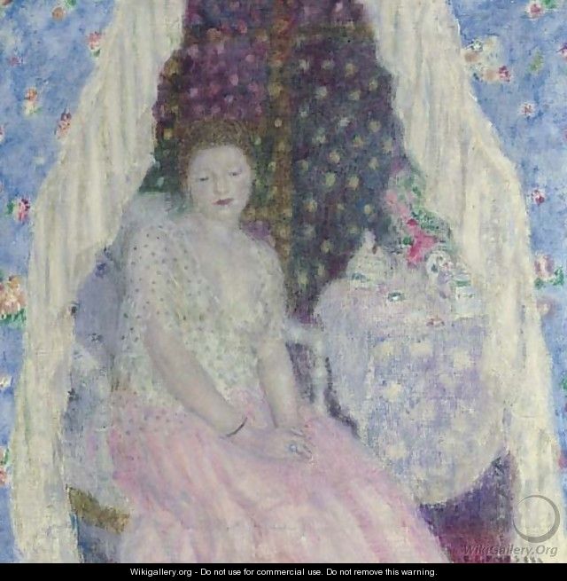 Study for Blue Curtains - Frederick Carl Frieseke