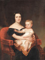 Portrait of Frances Pierpont Raymond Hunt and Daughter, Frances Helen Hunt, Age 2 - Frederick R. Spencer
