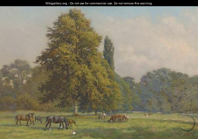 Autumn in the pastures, Epsom - John Frederick Lewis