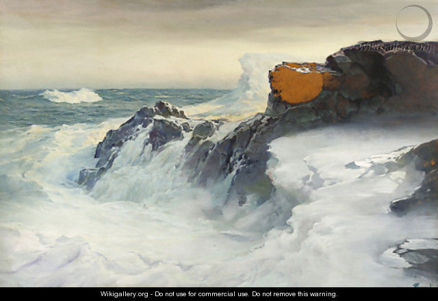 Surf and Rocks - Frederick Judd Waugh