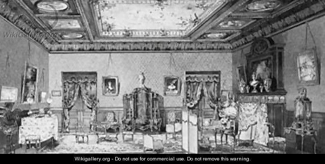 A Study Of A Drawing Room Interior - French School