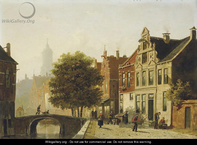 A view of a canal in Utrecht - Frederik Roosdorp