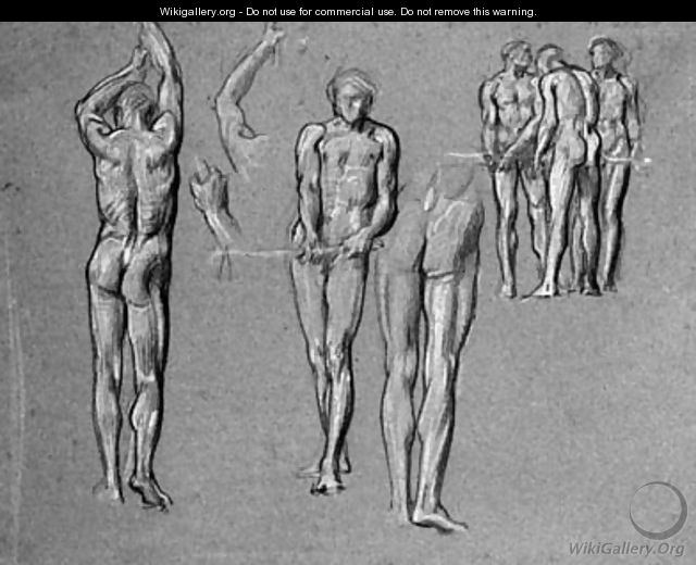 Studies of figures for The Arts of Industry as Applied to War - Lord Frederick Leighton