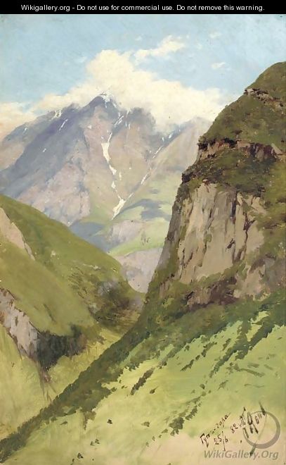 View of Gut mountain, The Caucasus - Franz Roubaud