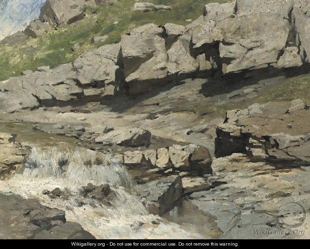 Study of a mountain stream - Franz Roubaud