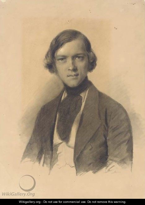 Portrait of a man, bust-length - Franz Krutger
