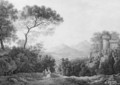 An extensive Italian landscape with the towers of Arpino - Franz Kaisermann