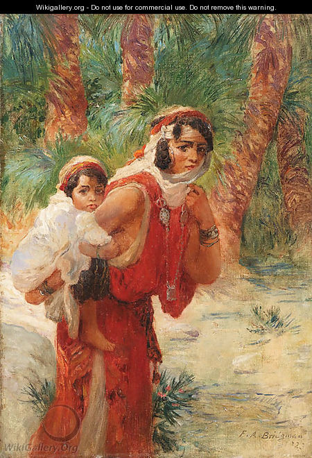 Algerian mother and child - Frederick Arthur Bridgman