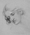 Head study of a young girl - Frederic James Shields
