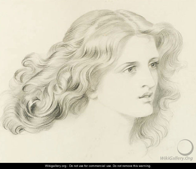Head of a young girl - Frederic James Shields