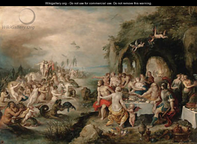 The Feast of the Gods with the Triumph of Neptune and Amphitrite - Frans II Francken