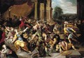 Phineus and his followers at the wedding feast of Perseus and Andromeda - Frans II Francken